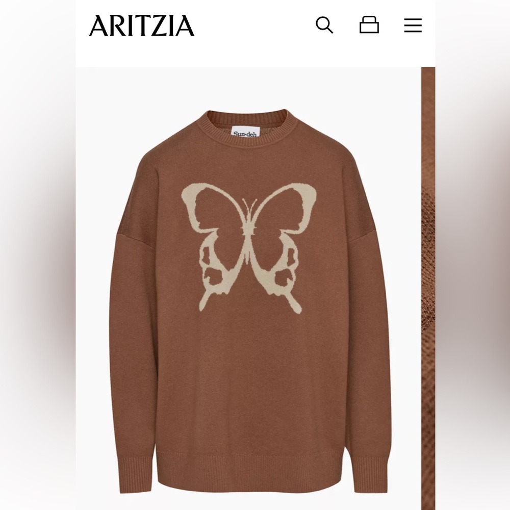 Aritzia Sunday best Peggy butterfly sweater #99642